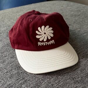 Rhythm Maroon and Cream Hat